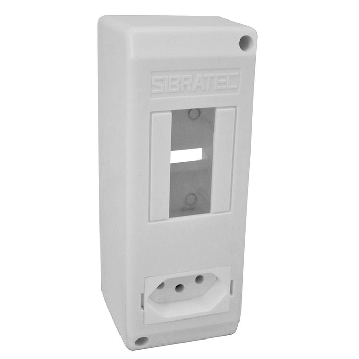 Caixa com Tomada de Sobrepor 2P+T de 10A para Disjuntor DIN - CSD-T10