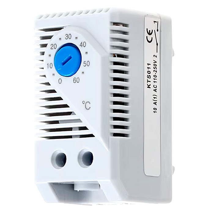 Termostato Painel Quadro Elétrico Para resfriamento Trilho Din Kts011 1na Ajuste: 0°C ~ 60°C