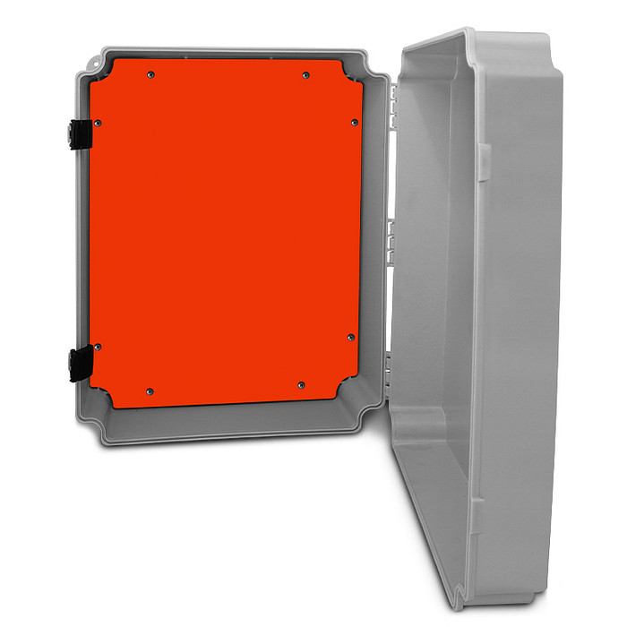 Placa de Montagem 46,5x36,5cm para Quadro GG 48x38x17cm Metálico cor Laranja