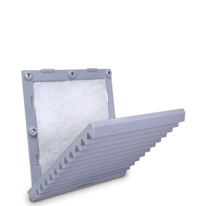 Veneziana com Filtro para Ventilador 120x120mm cor Cinza