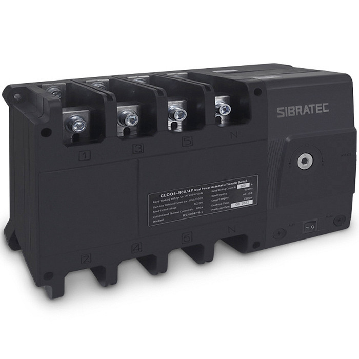 Chave de Transferência Automática 800A 4 Polos Rede Gerador sem Carga - GLOQ4-800/4P