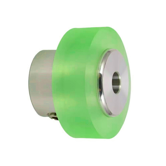 Roda Roldana de Silicone 100mm para Encoder Eixo 6mm