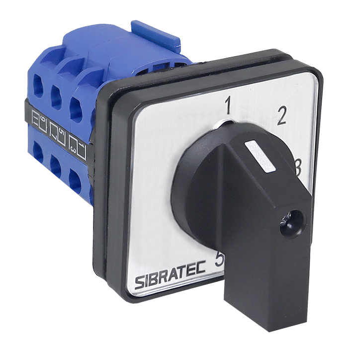 Chave Seletora Rotativa com 5 Posições (1-2-3-4-5) 1 Polo 20A para Porta de Painel - LW28-20-5