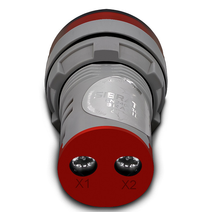 Voltímetro Digital DC Medidor Tensão 5-60Vdc Vermelho Ø22mm - AD22-22VS-DC-R