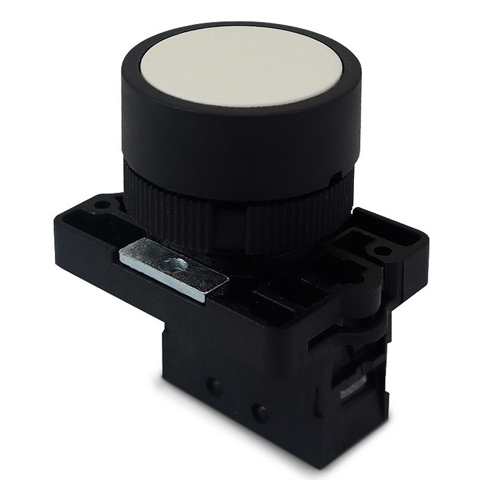 Botão de Impulso Branco 1NA Plástico 22mm - XB2-EA11