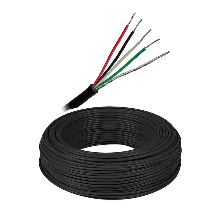 Cabo Blindado com 4 Vias + Malha (4 x 22 AWG) 50 Metros para Célula de Carga ou Encoder