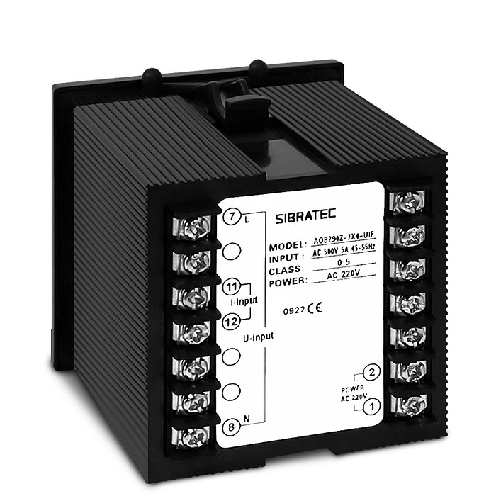 Multimedidor Digital Monofásico (Tensão, Corrente e Frequência) Sem Saída 72x72mm -  AOB294Z-7X4-UIF