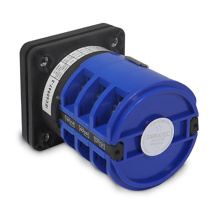 Chave Reversora Rotativa Trifásica 32A (1-0-2) Porta de Painel - LW26R