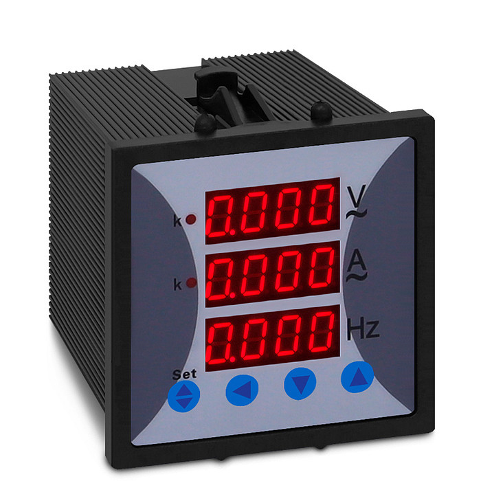 Multimedidor Digital Monofásico (Tensão, Corrente e Frequência) Sem Saída 72x72mm -  AOB294Z-7X4-UIF