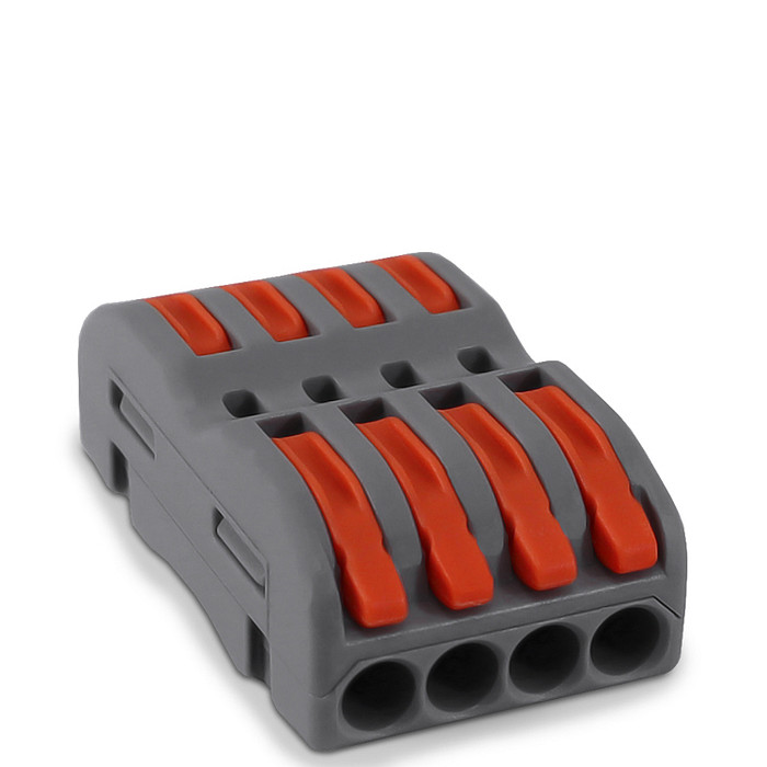 Conector de Emenda Rápida 4 Vias 4 Polos para Cabo até 4mm² Corrente máx. 32A - KV212