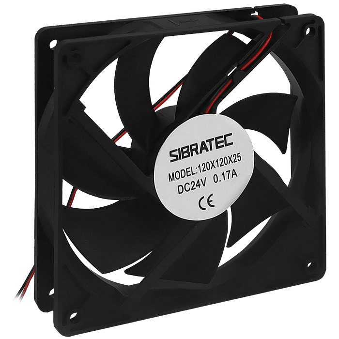 Ventilador Axial 120x120mm Plástico 24Vdc Industrial