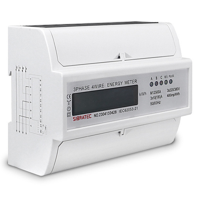 Medidor de Energia kWh Trifásico Medição Direta até 100A - DTS353