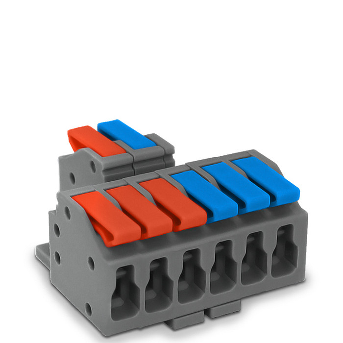 Conector Emenda Derivação Rápida 2 Entradas 6 Saídas Cabo até 4mm² Corrente máx. 41A - KV426