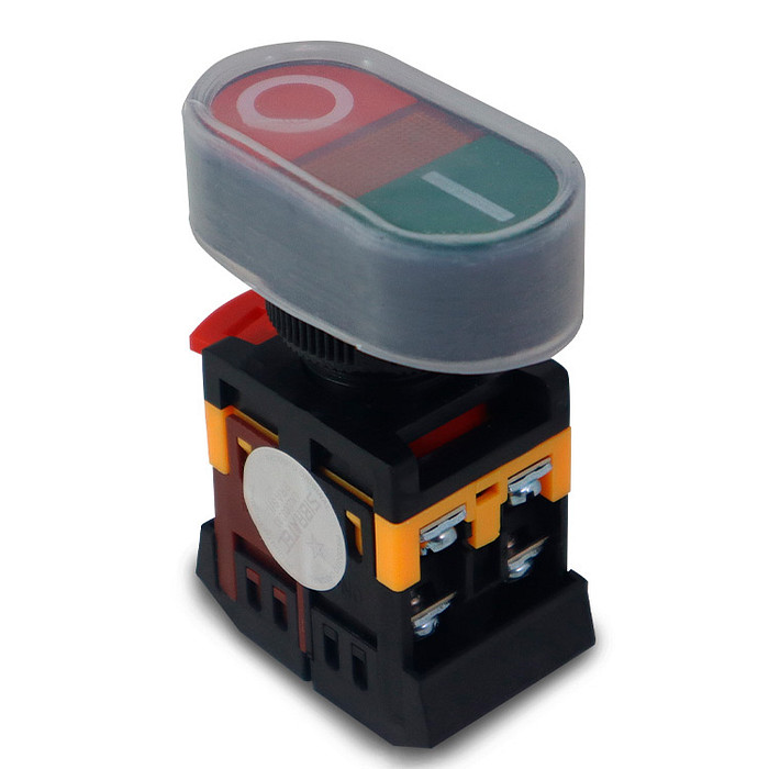 Capa de proteção Botão Duplo XB2-EB8325 Arredondado Iluminado sem Ressalto