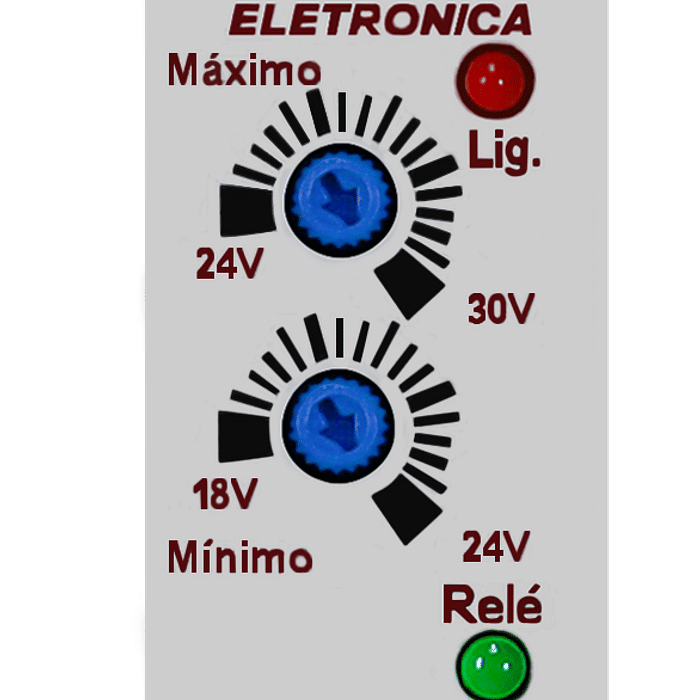 Relé Protetor Monitor Tensão 24Vdc Ajuste Mínimo 18V~24V Máximo 24V~30V - RMT
