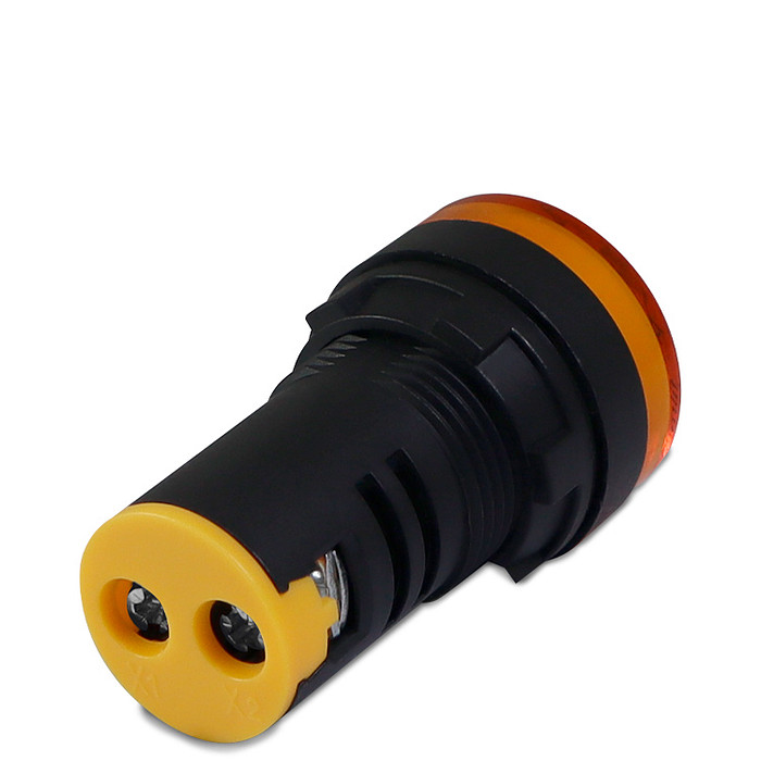 Sinaleiro LED Amarelo 110V-220V Padrão 22mm - AD22