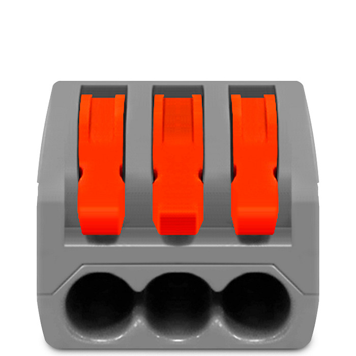 Conector de Emenda Rápida 3 Vias Conectadas para Cabo até 4mm² Corrente máx. 32A - KV413