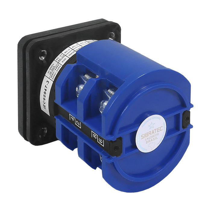 Chave Liga / Desliga 63A Rotativa para Porta de Painel 4 Polos Tetrapolar - LW28-63A