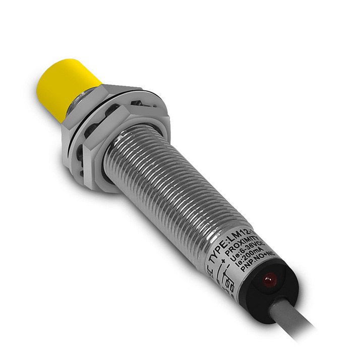 Sensor Indutivo não Faceado 12mm PNP-NA+NF 6-36V Range 4mm com 4 Fios - LM12-3004PC