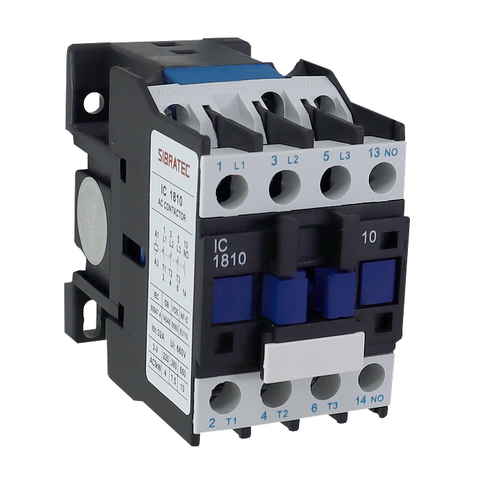 Contator Tripolar 18A 1810 Bobina 220V com Contato aux. 1NA