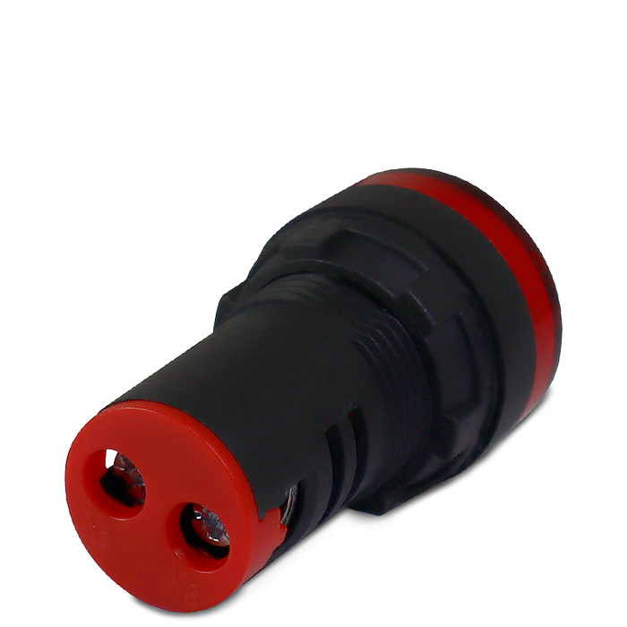 Sinaleiro LED Vermelho 12V-24V Padrão 22mm - AD22