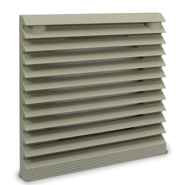 Veneziana com Filtro para Ventilador 80x80mm cor Bege