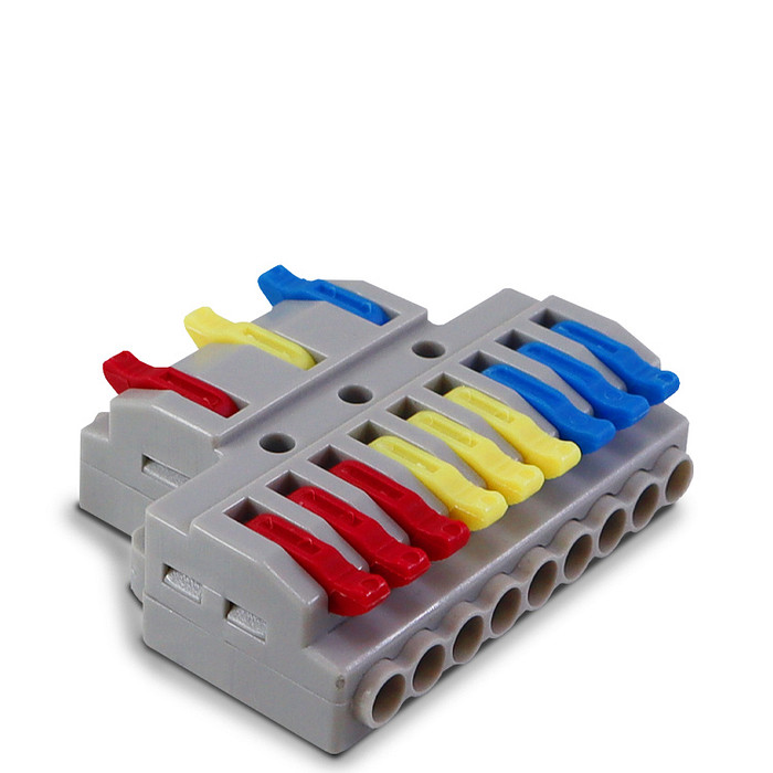 Conector Emenda Derivação Rápida 3 Entradas 9 Saídas Cabo até 4mm² Corrente máx. 41A - KV439