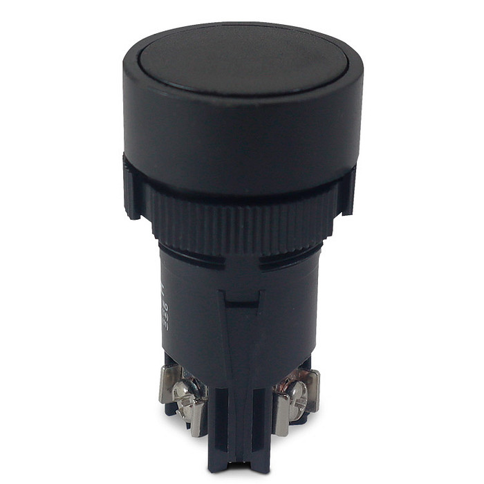 Botão de Impulso Preto 1NA+1NF Monobloco Plástico 22mm - XB2-EA125PT