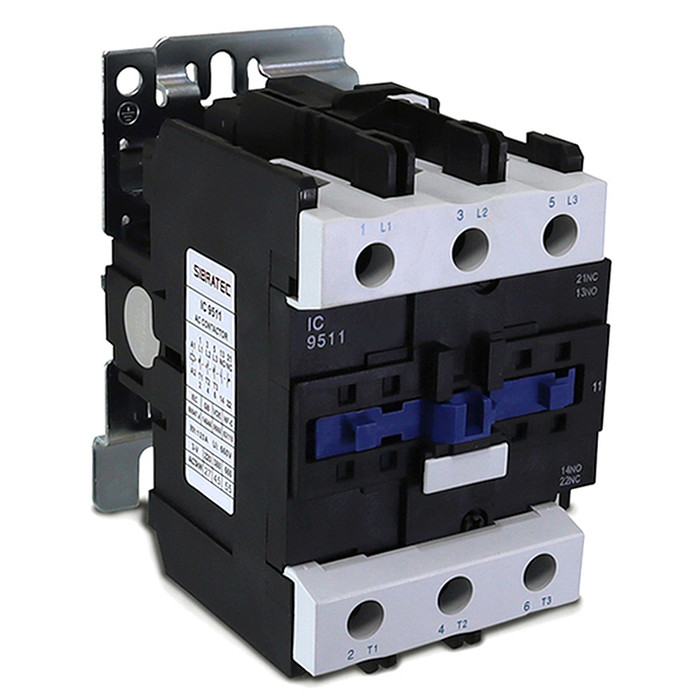 Contator Tripolar 95A 9511 Bobina 220V com 2 Contato aux. 1NA+1NF