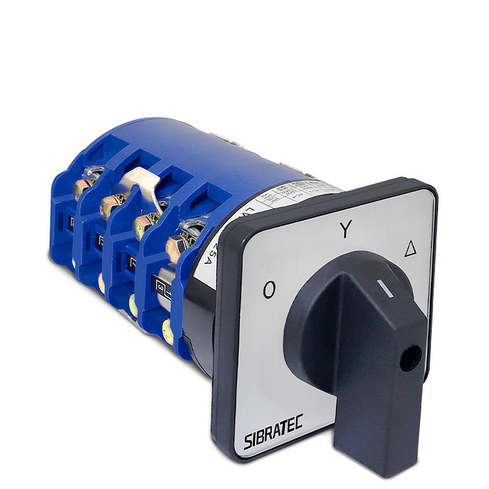 Chave Rotativa Manual Estrela Triangulo 3 Polos 125a para Porta De Painel - LW28-125A-YD