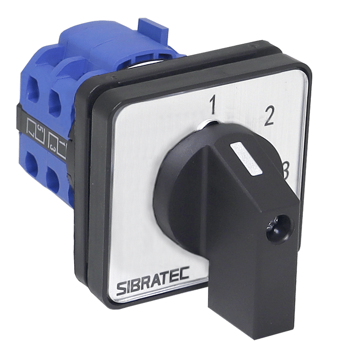 Chave Seletora Rotativa com 4 Posições (1-2-3-4) 1 Polo 20A para Porta de Painel - LW28-20-4