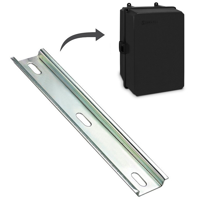 Trilho DIN Perfurado 35x7,5x167mm para Quadro M 28x18x14cm