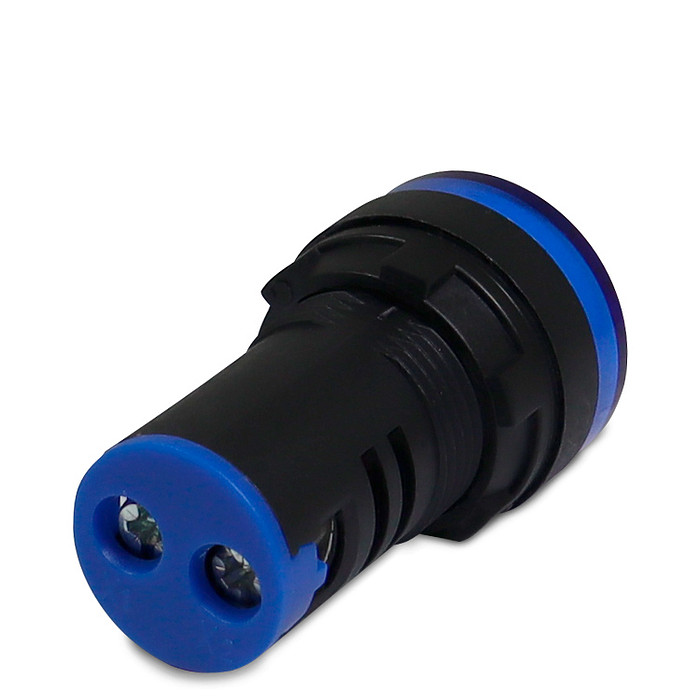 Sinaleiro LED Azul 110V-220V Padrão 22mm - AD22