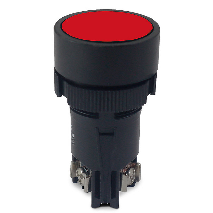 Botão de Impulso Vermelho 1NA+1NF Monobloco Plástico 22mm - XB2-EA145VM