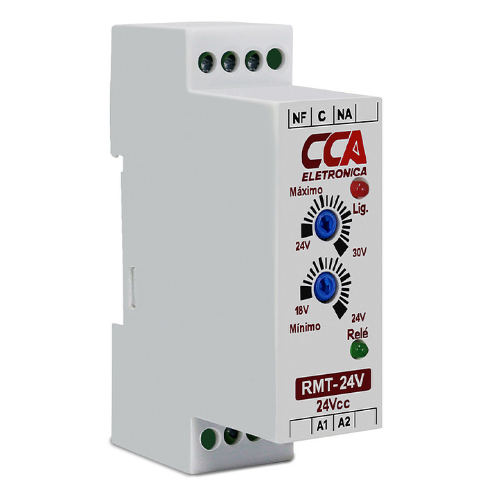Relé Protetor Monitor Tensão 24Vdc Ajuste Mínimo 18V~24V Máximo 24V~30V - RMT