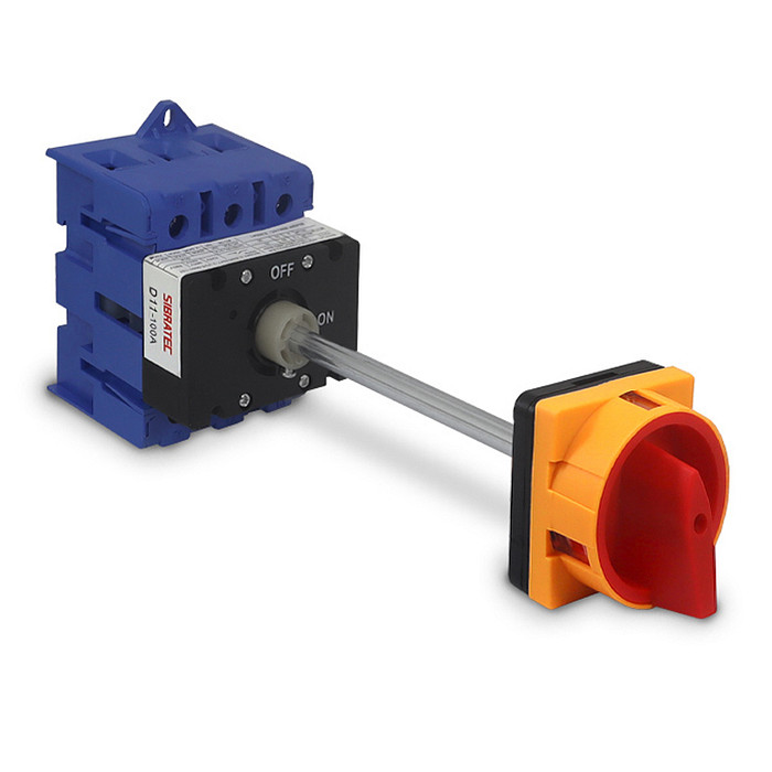 Chave Liga Desliga Rotativa 100A 3 Polos com Haste para Porta de Painel - D11-100A