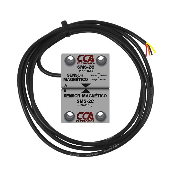 Sensor Magnético de Proximidade 1NA + 1NF - Emissor + Receptor - SMS-2C