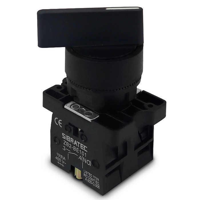 Chave Seletora com 3 Posições 2NA Plástica 22mm Manopla Longa - EJ33