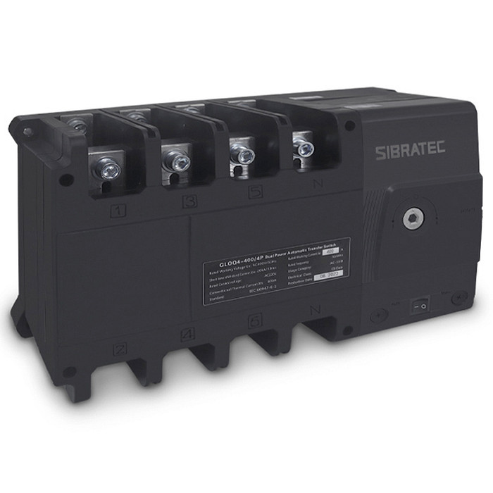 Chave de Transferência Automática 400A 4 Polos Rede Gerador sem Carga - GLOQ4-400/4P