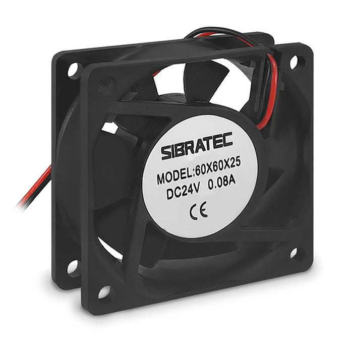 Ventilador Axial 60x60mm Plástico 24Vdc Industrial