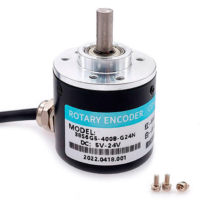 Encoder Incremental Rotativo 600 Pulsos Eixo 6mm Cabo 4 Vias 12/24V