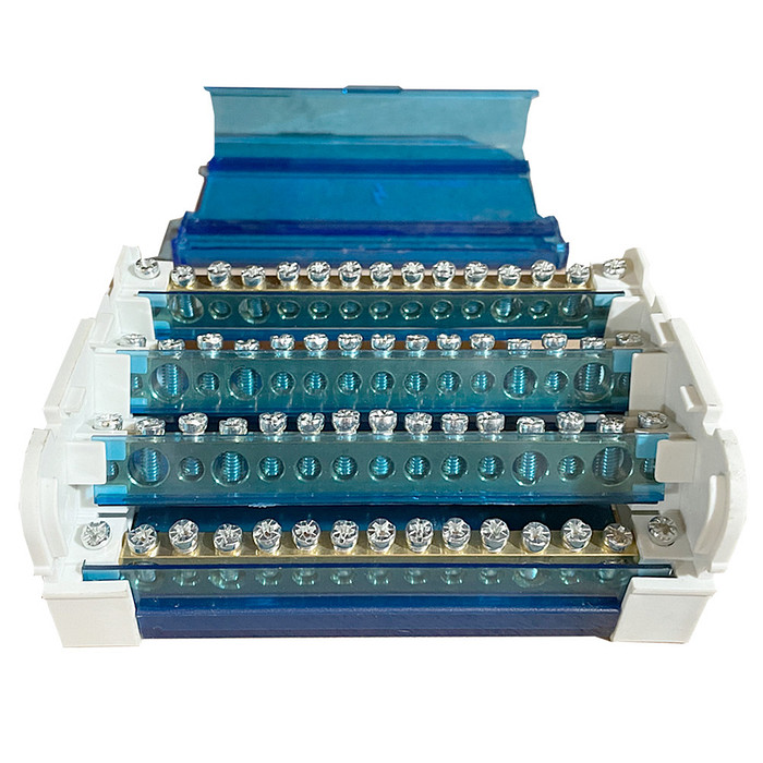 Bloco de Distribuição Tetrapolar 4 Barramentos X 15 Vias até 125A Modular Trilho DIN - S112-05