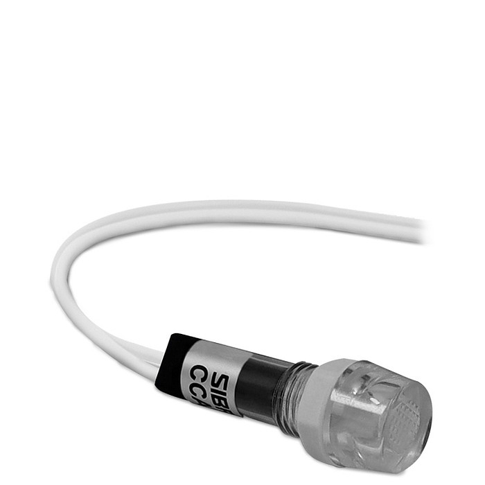 Sinaleiro LED Branco 110V-220V Padrão 9mm - Tipo "Olho de Boi"