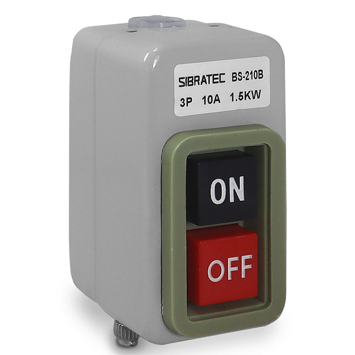 Botoeira Dupla Liga Desliga 10A Chave Trifásica para Motor Até 5cv - BS210B