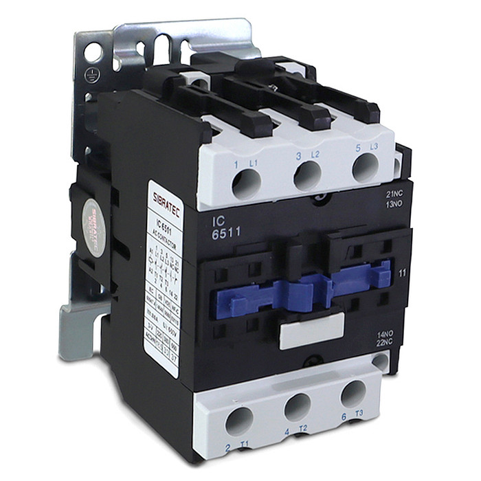 Contator Tripolar 65A 6511 Bobina 220V com 2 Contato aux. 1NA+1NF