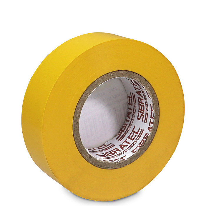 Fita isolante Amarela 19mm x 20 Metros Antichamas