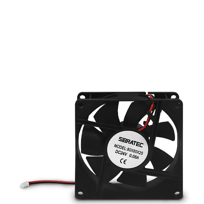 Ventilador Axial 80x80mm Plástico 24Vdc Industrial