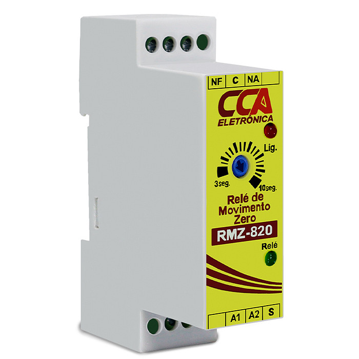 Rele de Segurança Monitoramento De Movimento Zero Motor Parado 24V - RMZ-820