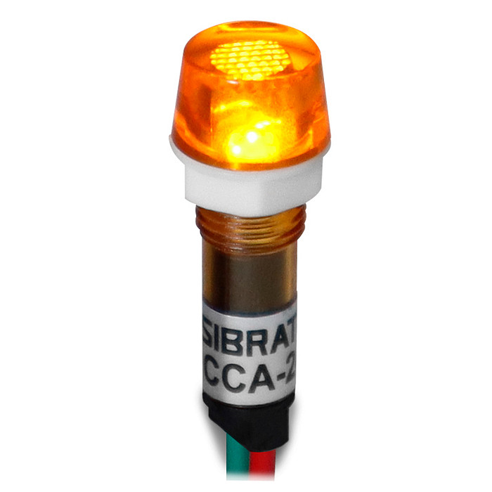 Sinaleiro LED Amarelo 12V-24V Padrão 9mm - Tipo "Olho de Boi"