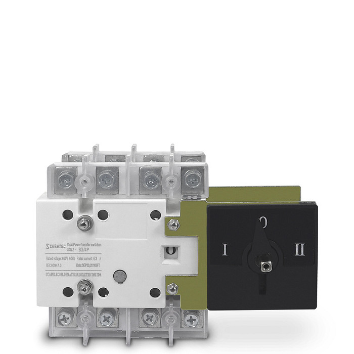 Chave de Transferência Manual 63A | 4 Polos | 3 Posições | Rede Gerador - SGLZ